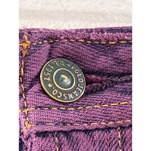 Ralph Lauren Polo Skirt Jeans RL 1967 Vintage Purple Cotton Denin Mini Skirt - Picture 4 of 7